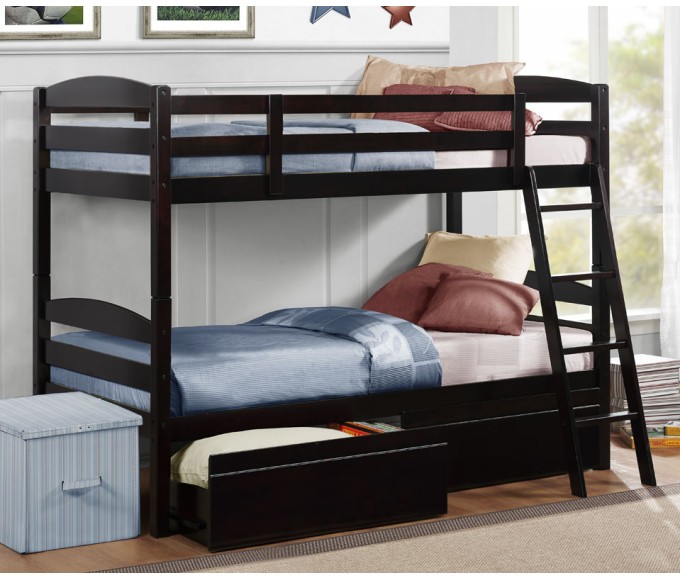 Jefferson Single/Single Bunkbed Espresso